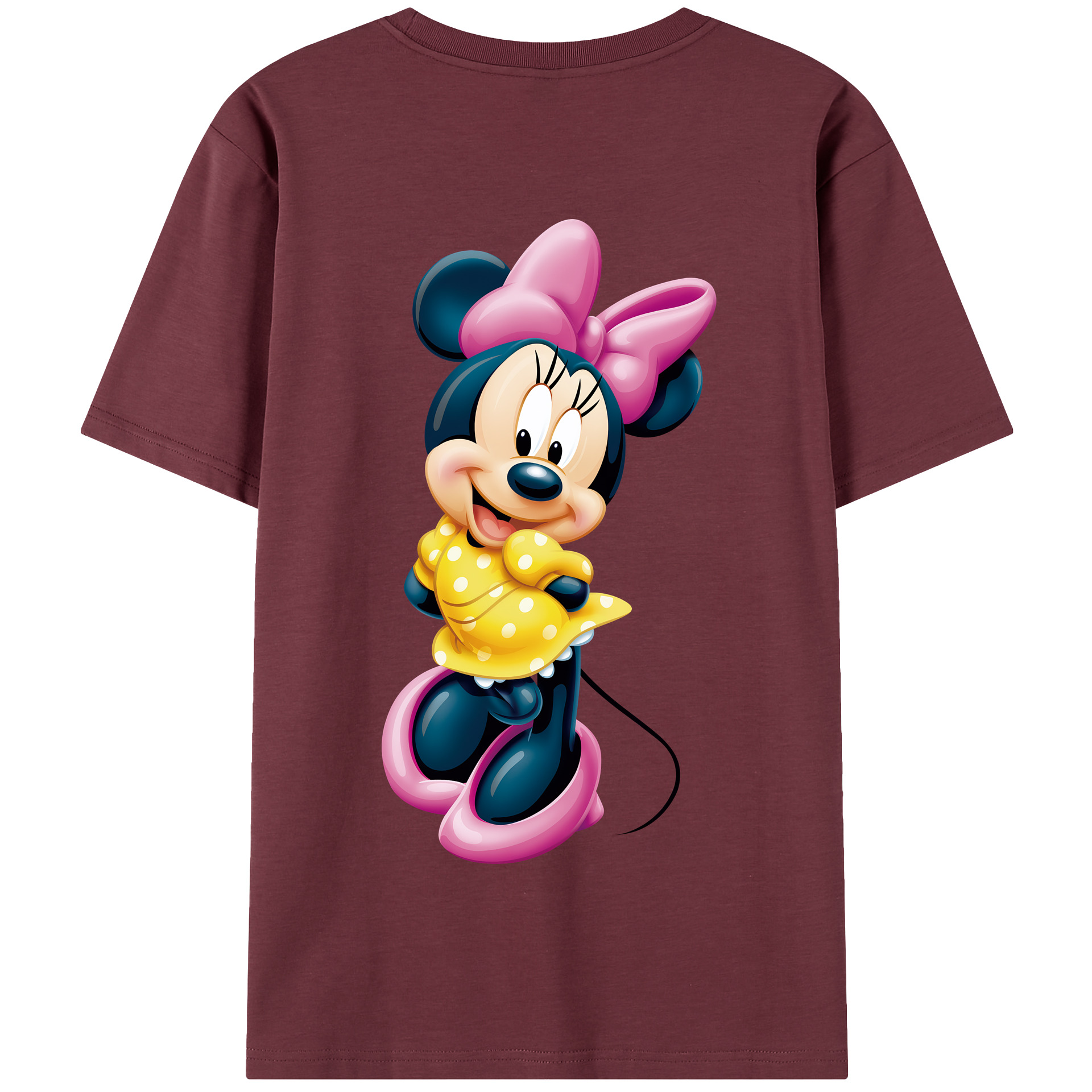 （画像用） ミッキーマウス Mickey Mouse 綿100％半袖Tシャツ（背面プリント）